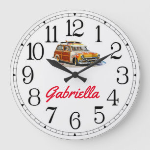 Grande Horloge Ronde L'horloge géante de Gabriella, la fille surfeuse W