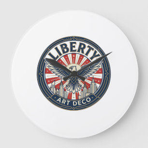 Grande Horloge Ronde Liberté Aventure Patriotique Patriotique Pulp Book