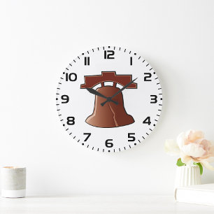 Grande Horloge Ronde Liberty moderne Bell Patriotique Philadelphie Icon