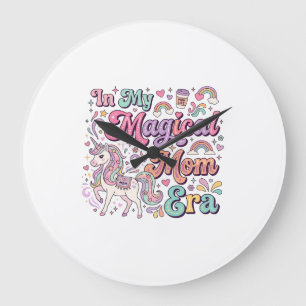 Grande Horloge Ronde Licorne Dans Mon Ère De Maman Magique Kawaii POD A