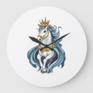 Grande Horloge Ronde Licorne Roi Royal (1)
