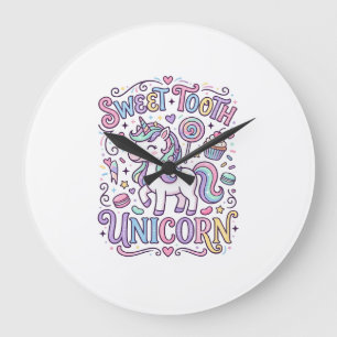 Grande Horloge Ronde Licorne Sweet Tooth Licorne Conception de produits