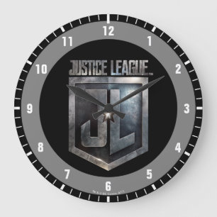 Grande Horloge Ronde Ligue de la justice  Bouclier JL métallique