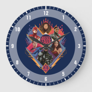 Grande Horloge Ronde Ligue de la justice  Insigne du groupe de hachures