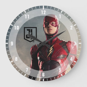 Grande Horloge Ronde Ligue de la justice  Le flash sur le champ de bata