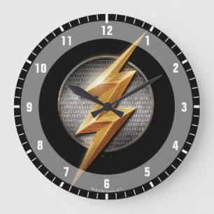 Grande Horloge Ronde Ligue de la justice  Symbole Flash Metallic Bolt