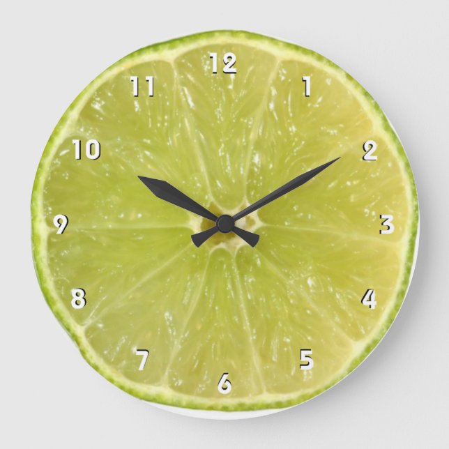 Grande Horloge Ronde Lime Wall Clock (Recto)