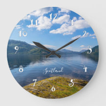 Loch Lomond en Écosse, beautiful wall clock