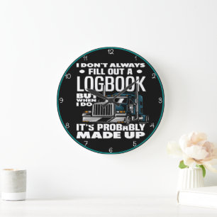 Grande Horloge Ronde Logbook Made up Trucker's Humorisore Turquoise