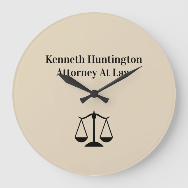 Grande Horloge Ronde Logo d'Attorney (Recto)