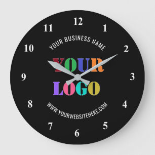 Grande Horloge Ronde Logo de Custom