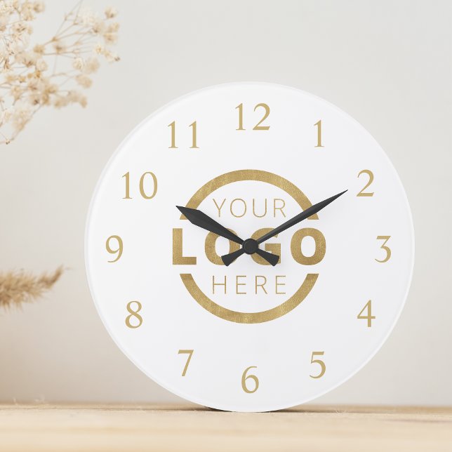 Grande Horloge Ronde Logo de Custom Company (Créateur téléchargé)