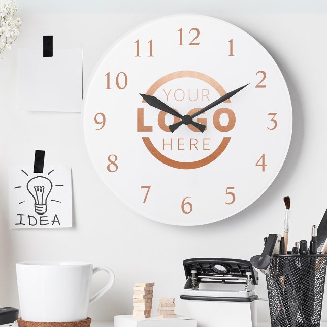 Grande Horloge Ronde Logo de Custom Company (Créateur téléchargé)