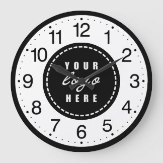 Grande Horloge Ronde Logo d'entreprise personnalisé