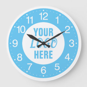 Grande Horloge Ronde Logo d'entreprise personnalisé