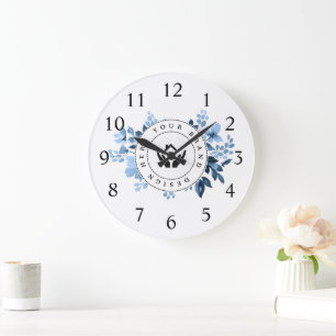 Grande Horloge Ronde Logo personnalisé minimaliste simple et promotion 