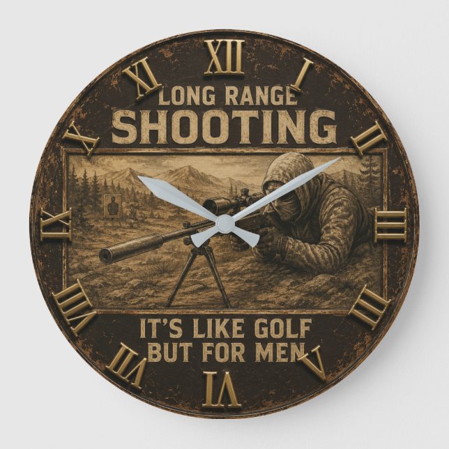Grande Horloge Ronde Long Range Shooting Precision Marksman Rustic  (Recto)