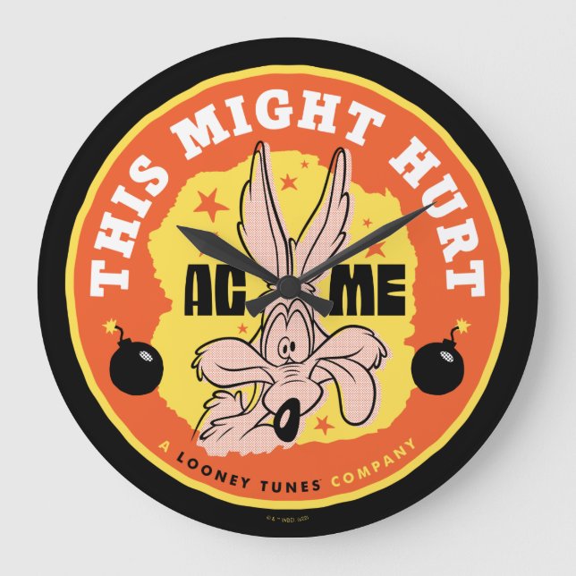 Grande Horloge Ronde LOONEY TUNES™ | WILE E. COYOTE™ Cela pourrait fair (Recto)