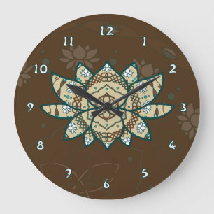 Grande Horloge Ronde Lotus clock