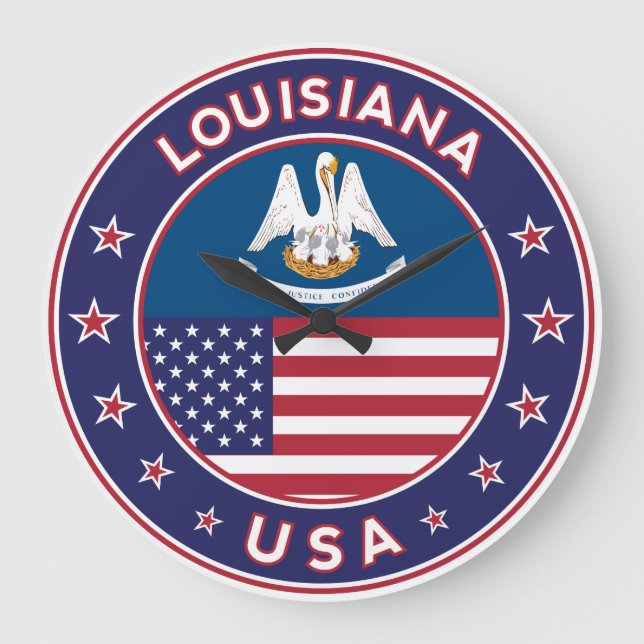 Grande Horloge Ronde Louisiana, Louisiana phone se marient, sticker, (Recto)