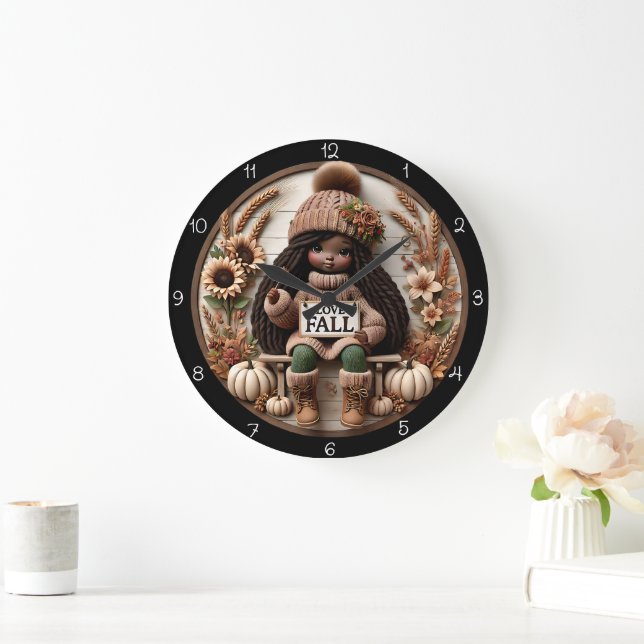 Grande Horloge Ronde Love Fall Girl Doll (Maison)