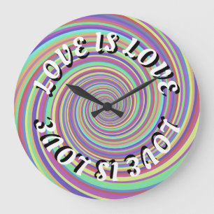 Grande Horloge Ronde Love Is Love Fierté