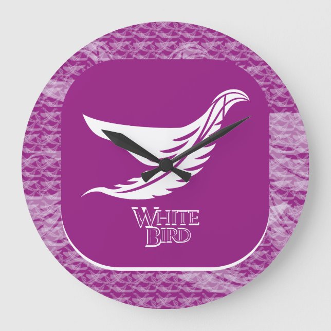 GRANDE HORLOGE RONDE LOVE WHITE BIRD BY MASANSER (Recto)