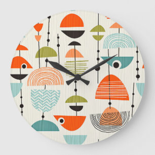 Grande Horloge Ronde Lumière Moderne