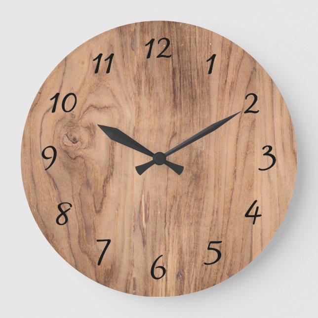 Grande Horloge Ronde Lumière naturelle Accentuation Brown du grain de b (Recto)