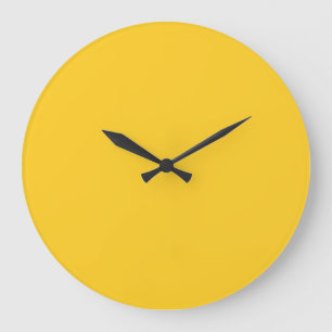 Grande Horloge Ronde Lumière solaire saturée et profonde jaune