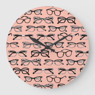 Grande Horloge Ronde Lunettes de vue rose pâle, Lunettes de vue, Vêteme