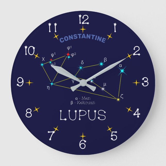 Grande Horloge Ronde Lupus de constellation de l'hémisphère sud (Recto)