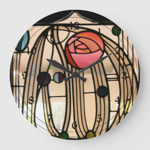 Grande Horloge Ronde Mackintosh - Fenêtre En Verre Tiré, Maison De La