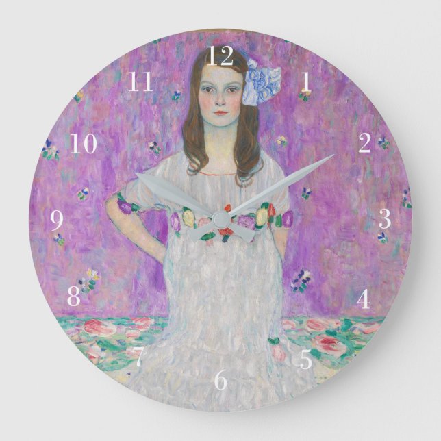 Grande Horloge Ronde Mada Primavesi Gustav Klimt Purple Girl Portrait (Recto)