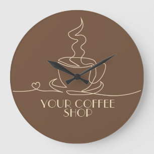 Grande Horloge Ronde Magasin de café