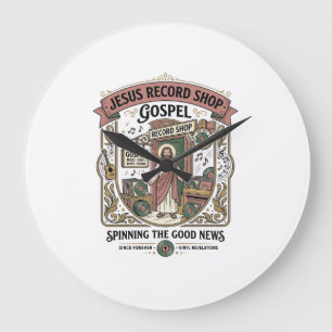 Grande Horloge Ronde Magasin de disques Jésus Évangile Magasin de disqu