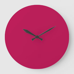 Grande Horloge Ronde Magenta solide profond foncé saturé