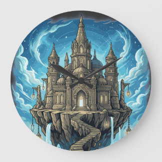 Grande Horloge Ronde Magical Celestial Floating Castle In The Clouds