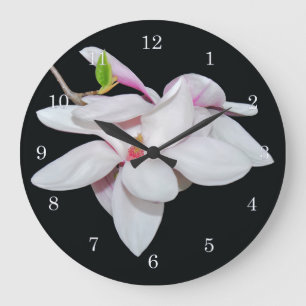 Grande Horloge Ronde Magnolia blanc