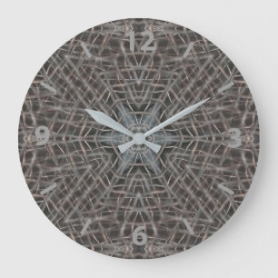 Grande Horloge Ronde Maillage métallique