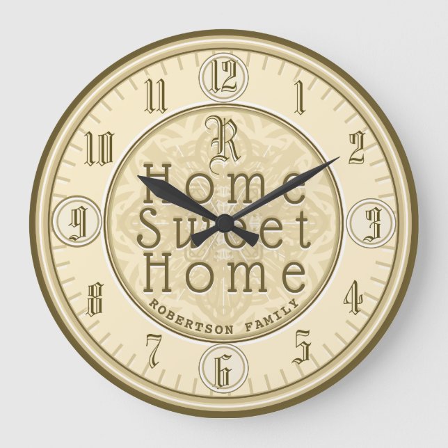 Grande Horloge Ronde Maison douce à la maison (Recto)