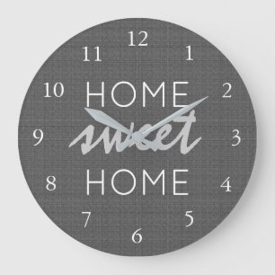 Grande Horloge Ronde Maison gris-foncé rustique moderne de bonbon à
