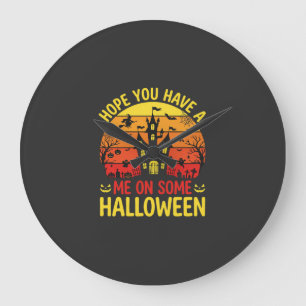 Grande Horloge Ronde Maison hantée drôle d'Halloween Me sur certains de