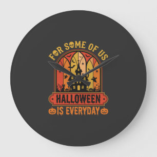 Grande Horloge Ronde Maison Hantée Rétro Halloween au Quotidien