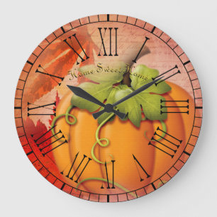 Grande Horloge Ronde Maison Rurale Vintage Douce Maison Country Automne