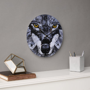 Grande Horloge Ronde Maître de la peinture sauvage par Alfred Fox