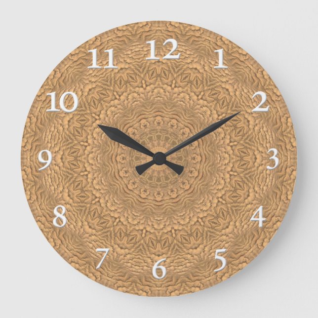Grande Horloge Ronde Mandala d'or. "Sable doré".  (Recto)