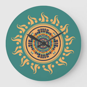 Grande Horloge Ronde Mandala du Soleil