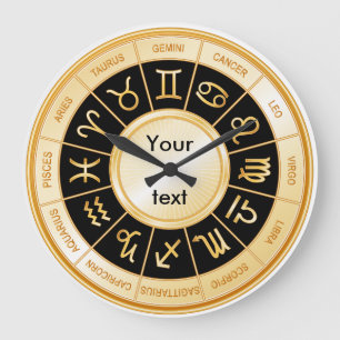 Grande Horloge Ronde Mandala du zodiaque