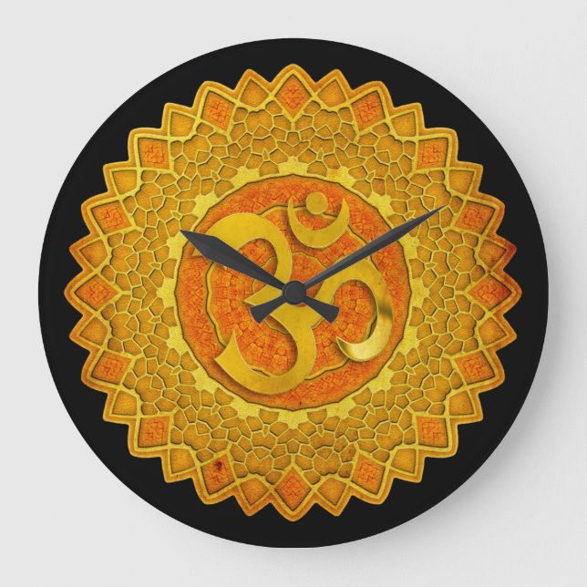 Grande Horloge Ronde Mandala OM - Spirographe (Recto)